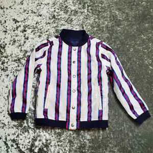 Janie & Jack Button Up Striped Red/Blue Jacket